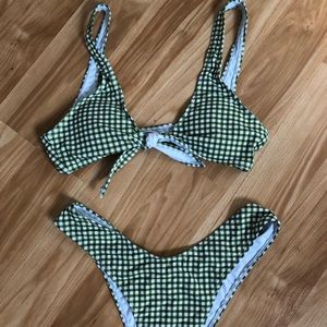 Two piece gingham swimsuit from Zaful